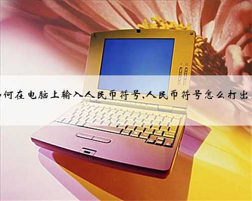 如何在电脑上输入人民币符号,人民币符号怎么打出来