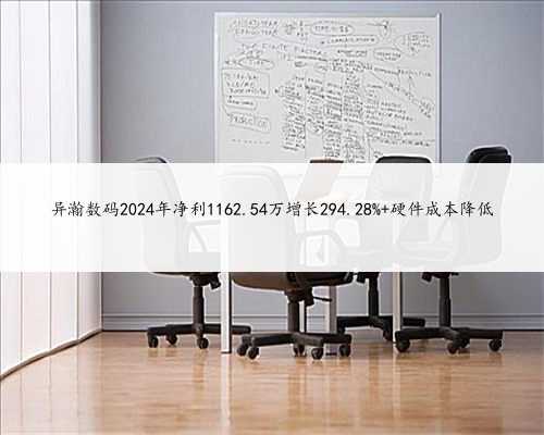 异瀚数码2024年净利1162.54万增长294.28% 硬件成本降低