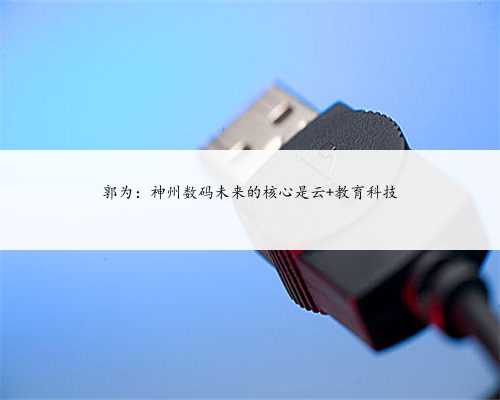 郭为：神州数码未来的核心是云+教育科技