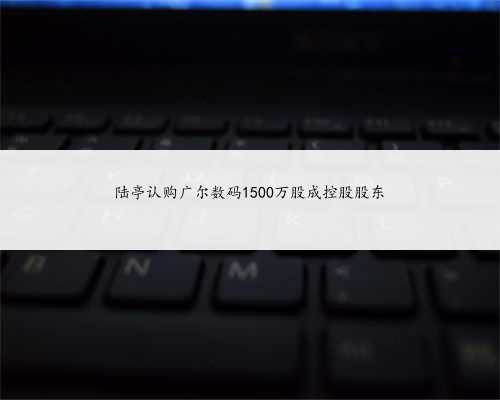 陆亭认购广尔数码1500万股成控股股东