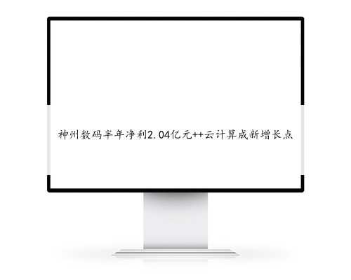 神州数码半年净利2.04亿元 云计算成新增长点