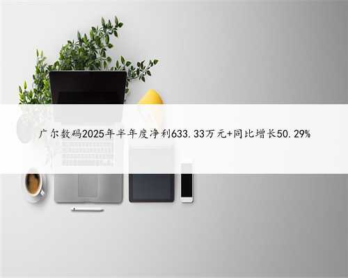 广尔数码2025年半年度净利633.33万元 同比增长50.29%