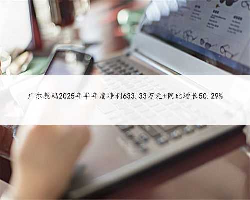 广尔数码2025年半年度净利633.33万元 同比增长50.29%