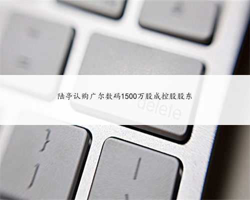 陆亭认购广尔数码1500万股成控股股东