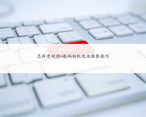 怎样更耐用 数码相机电池保养技巧